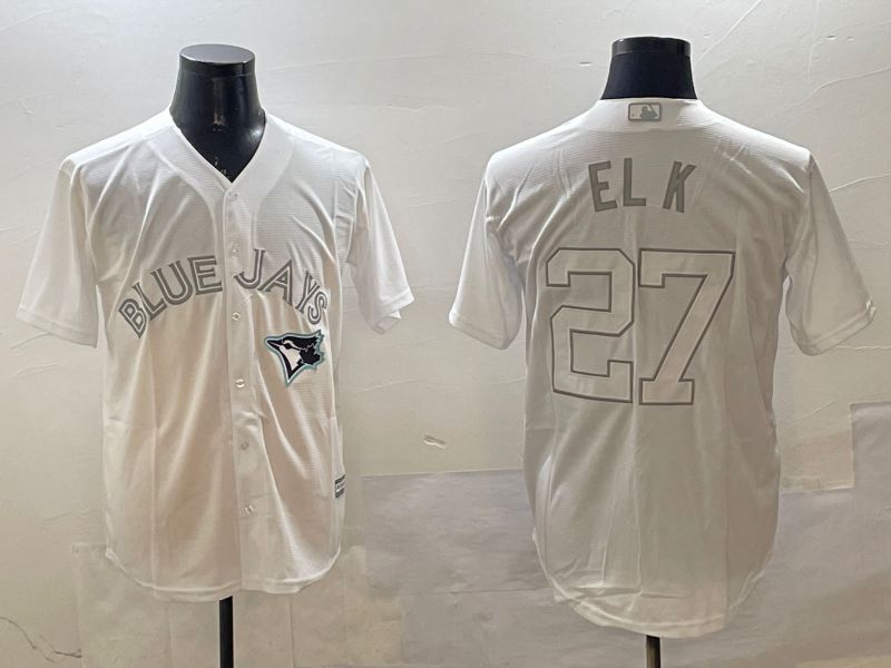 Men Toronto Blue Jays #27 El K White Game 2025 Nike MLB Jersey style 8